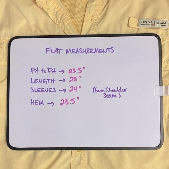 Field & Stream Yellow Button Up Fishing Shirt L - Picture 5 of 10